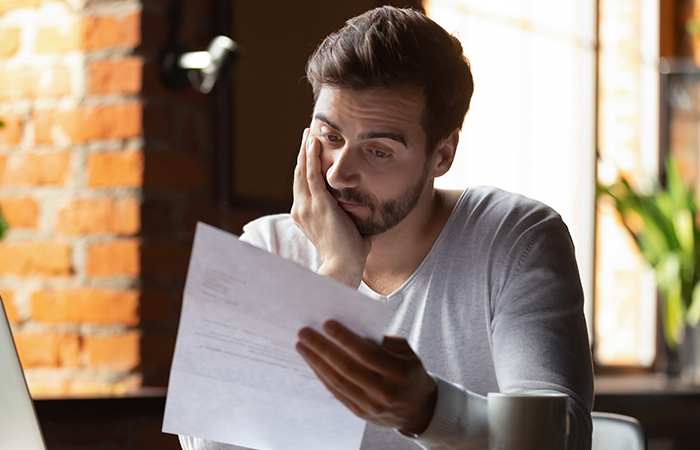 Man fed up with letter about finances