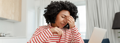 Individual stressed about finances