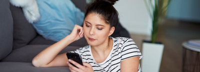 woman double checking her loan application
