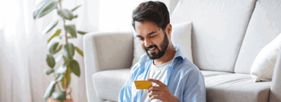Man doing credit agreement 