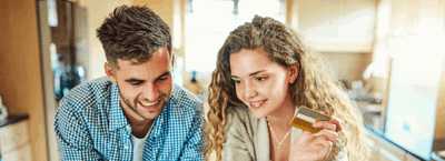 Young adults looking at credit access